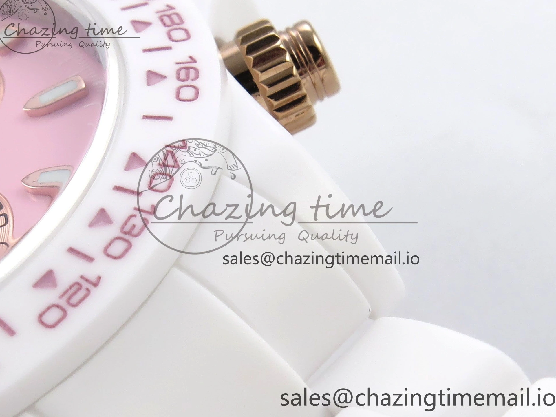 1228 Daytona AET White Ceramic Case and Bracelet Pink Dial N6F Best Edition SA Unisex 1196